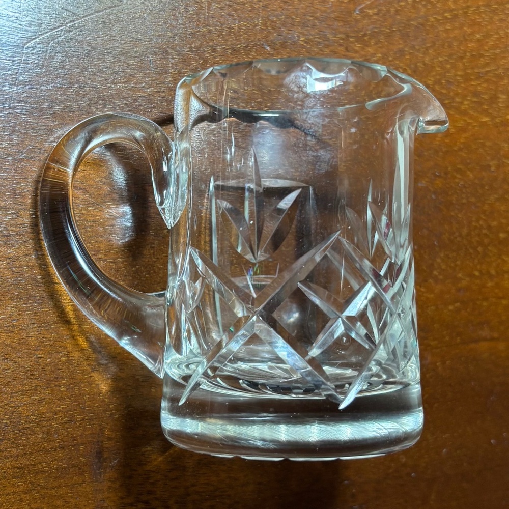 Vintage Cut Glass Creamer
